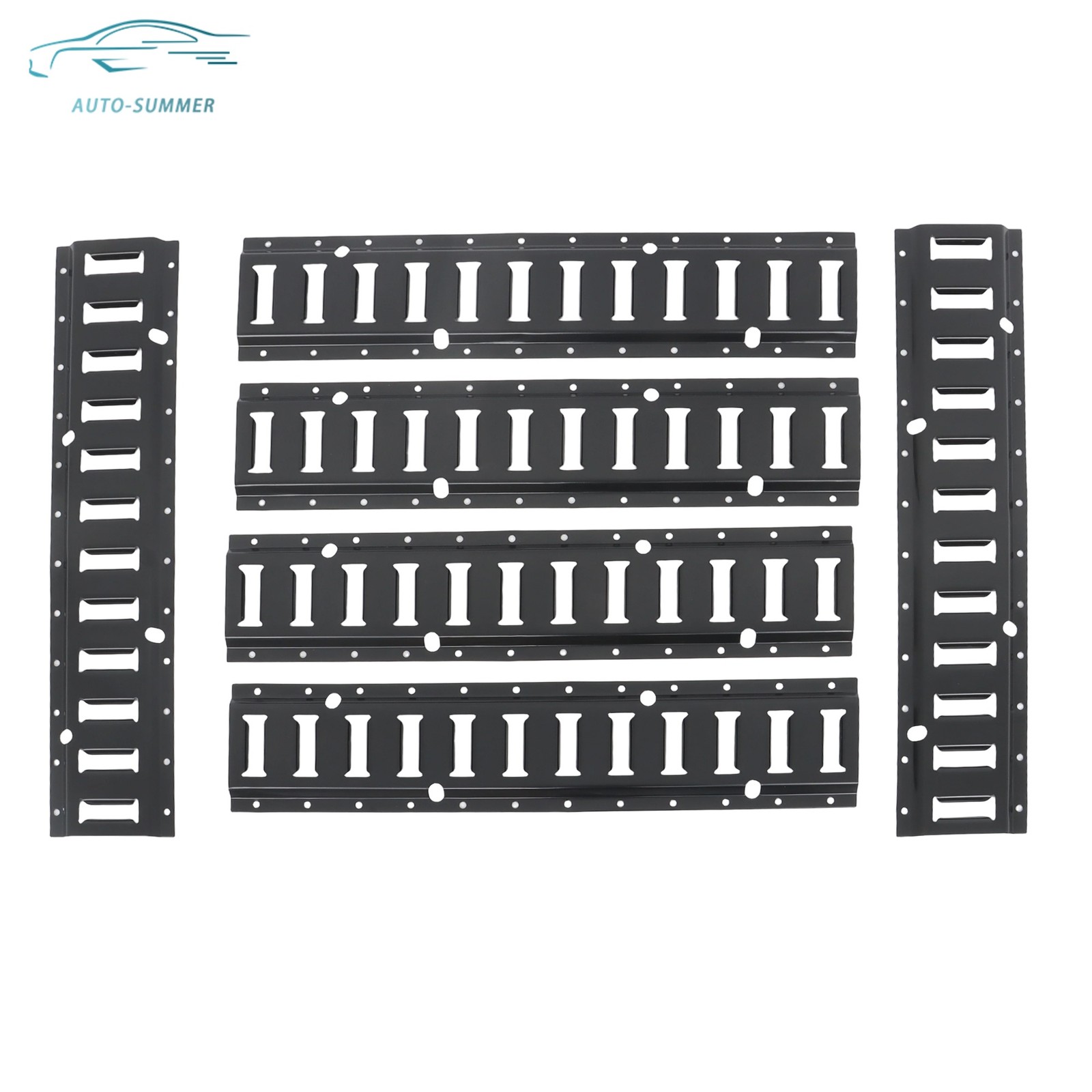 2' E Track Tie Down Enclosed Trailer 6 Pack Secure Cargo Heavy Loads Black New