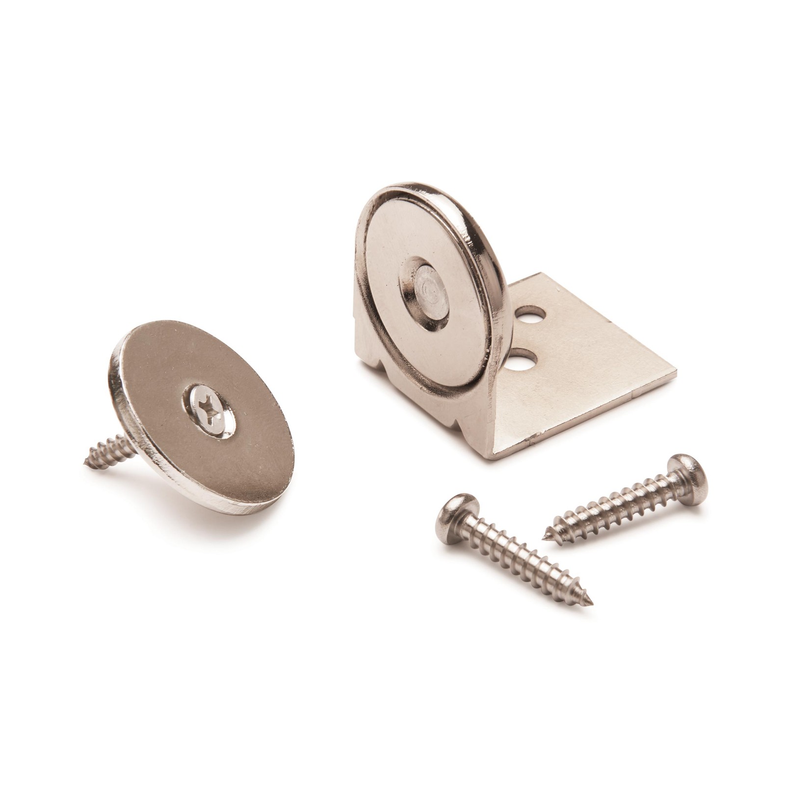 HIGHPOINT Stainless Steel Magnetic Latch with Bracket - 1" Dia - 40 lbs Holding