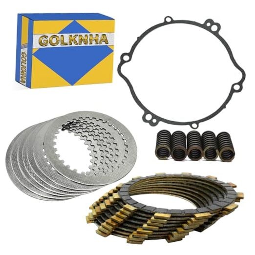 Clutch Kit & Friction Steel Plates Cover Gasket Compatible with Yamaha YZ125