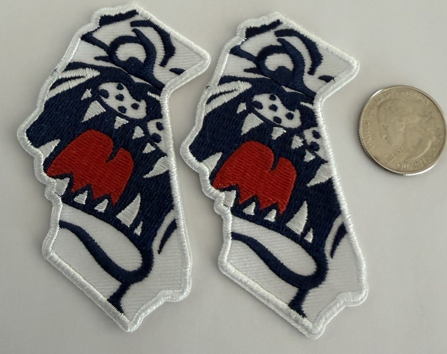 2- Bulldogs Embroidered Iron On Patches. 3” X 2” Awesome!