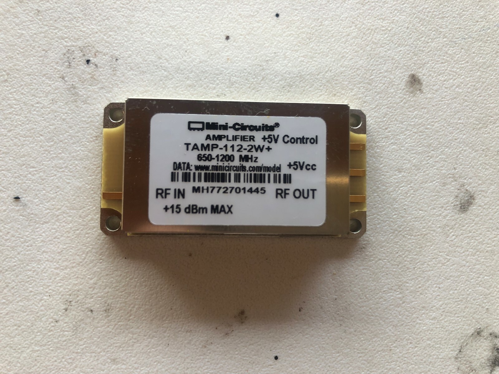 Mini-Circuits Amplifier TAMP-112-2W+ (650-1200 MHz, +5V control, +15 dBm