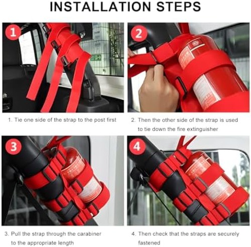 Ohleats Roll Bar Fire Extinguisher Holder, Adjustable Fire Extinguisher Mount...