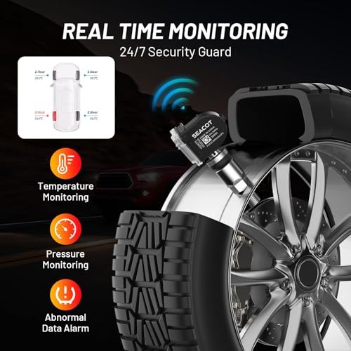 TPMS Sensor GM, 4-Pack 315MHz Tire Pressure Sensor Replacement for Chevy