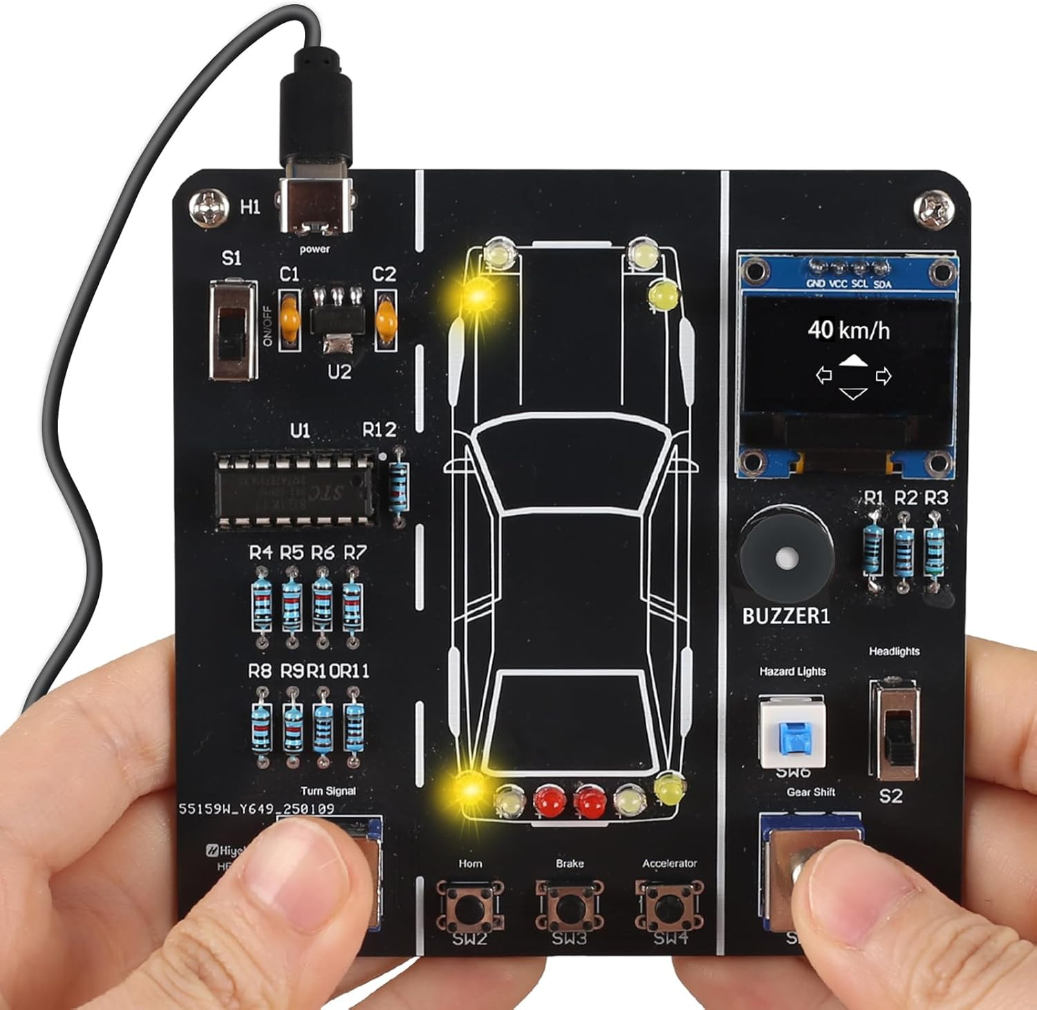 DIY Car Driving Simulation Soldering Practice & Learning Kit