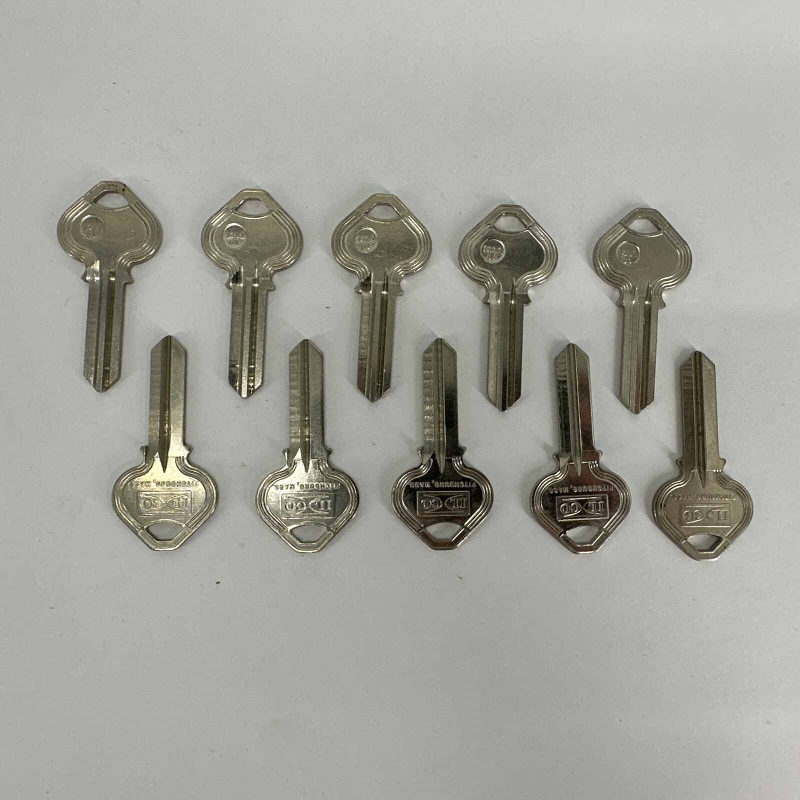 LOT OF 10 ILCO 1011D1 Key Blank Uncut Brass Russwin Lock RU45 NEW OLD STOCK