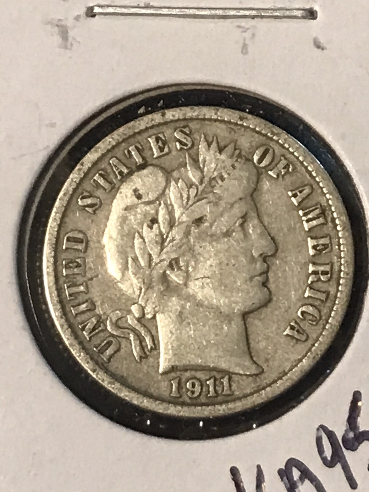 1911-D Barber Dime     Higher Grade     Item KA95W