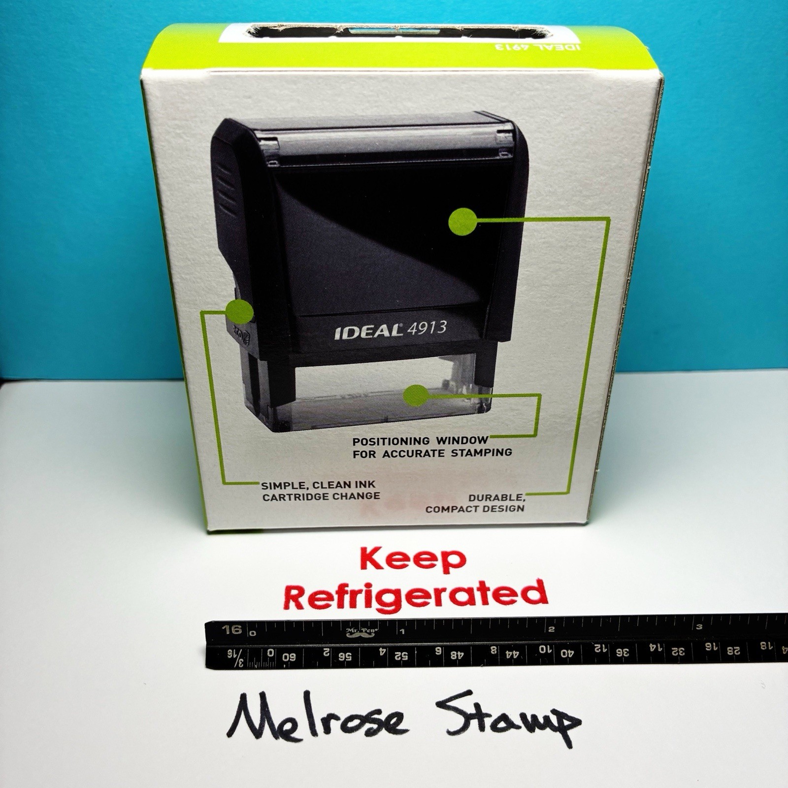 Keep Refrigerated Rubber Stamp Red Ink Self Inking Ideal 4913