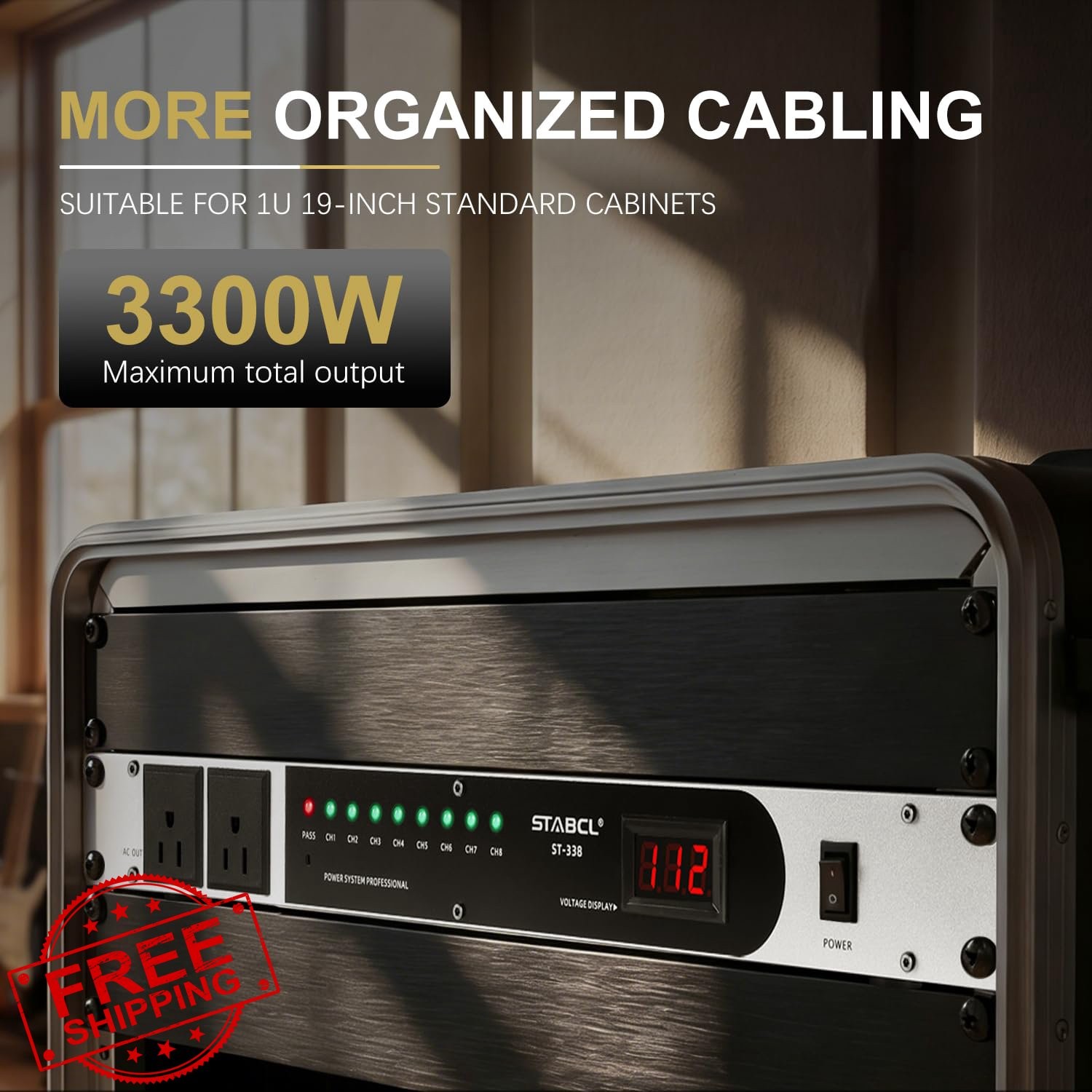 Power Conditioner Sequencer 3300W Rack Mount Audio Surge Protector