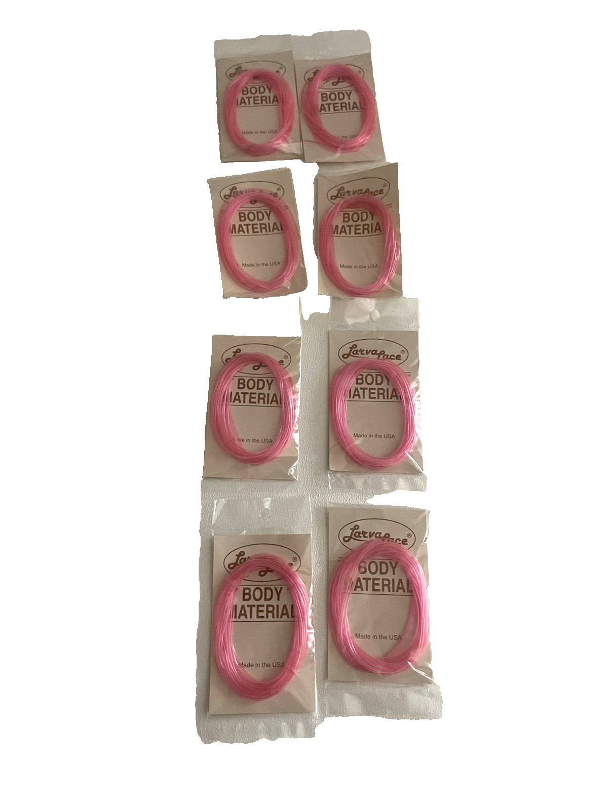 8 Larva Lace Body Material Pink 06 Color Fly Tying Materials Lot Made USA