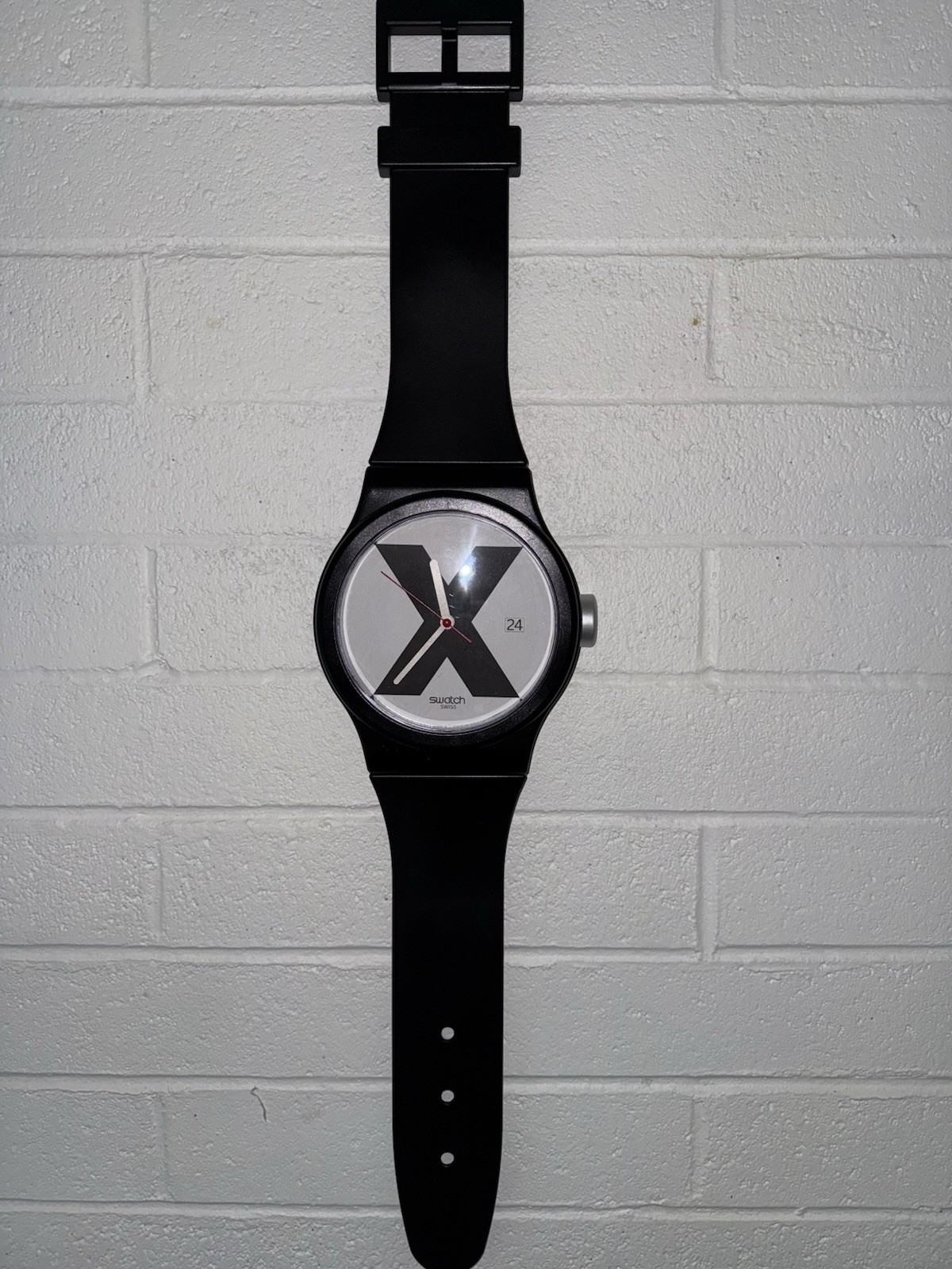 X-rated Watch Wall Clock X Rated Straight Edge Swatch