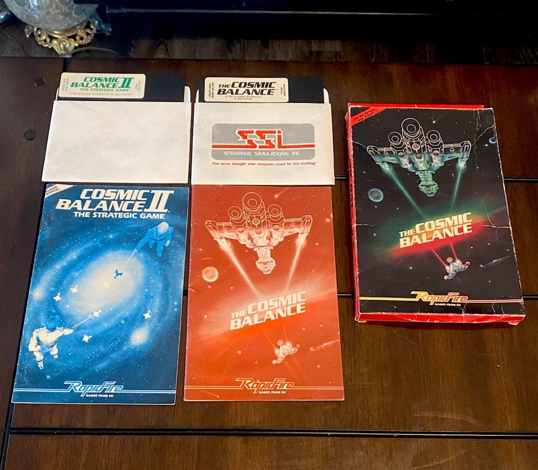 1982/83 The Cosmic Balance 2 Disc Set W/Box And Instructions -SSI Rapid Fire/NOS