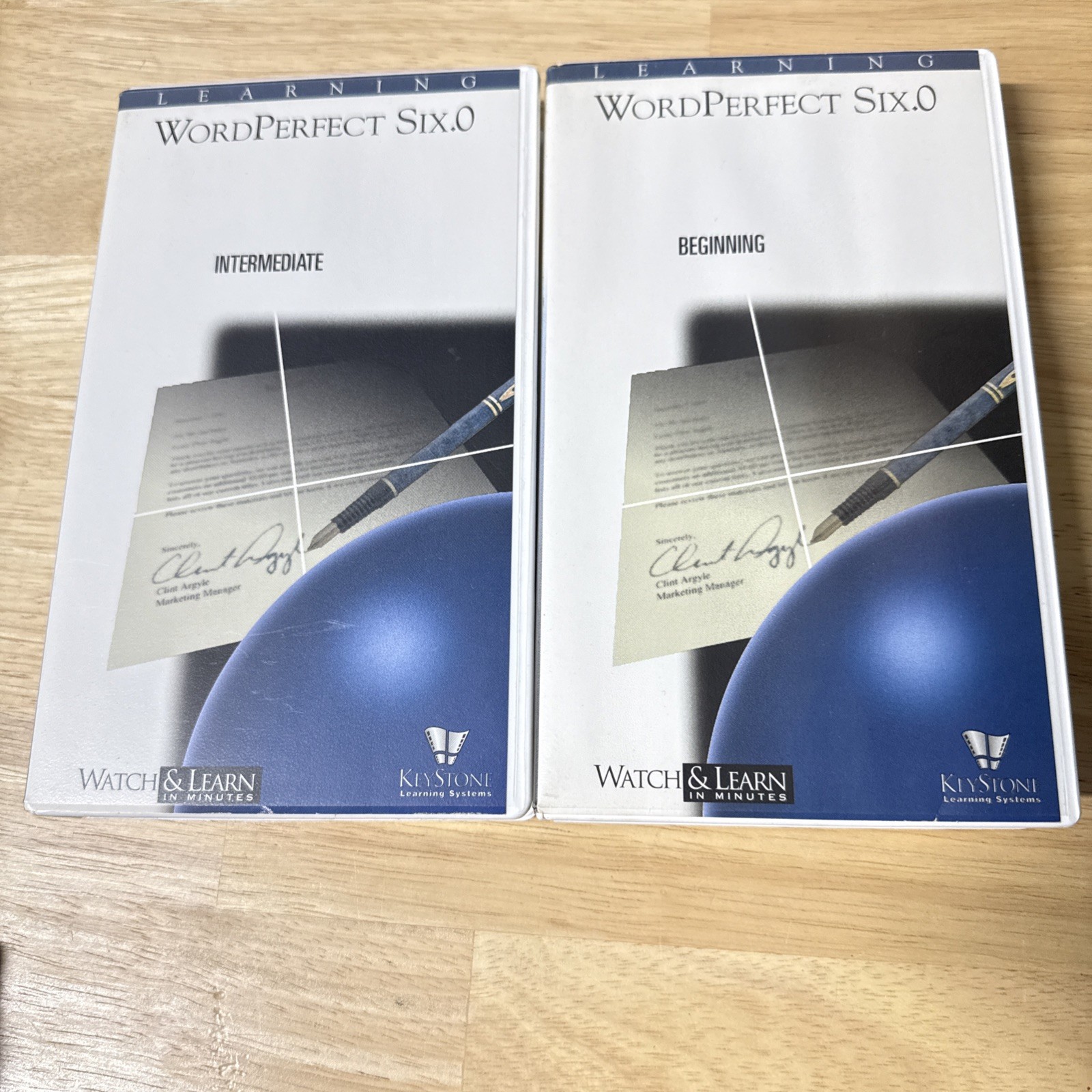 Word Perfect 6.0 Vintage Training VHS Tapes 2 Piece Set