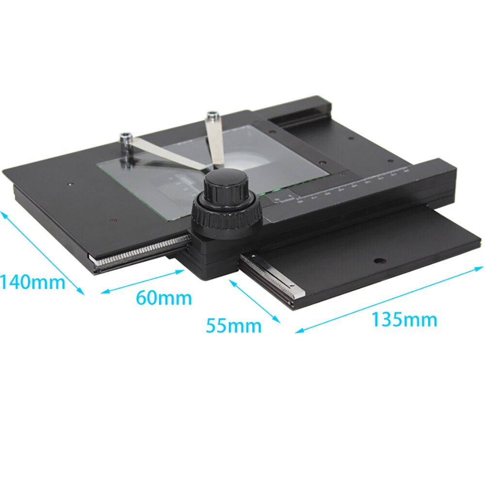 Microscope Mobile Platform X Y Axis Rotating Bracket Micrometer Sliding Stage