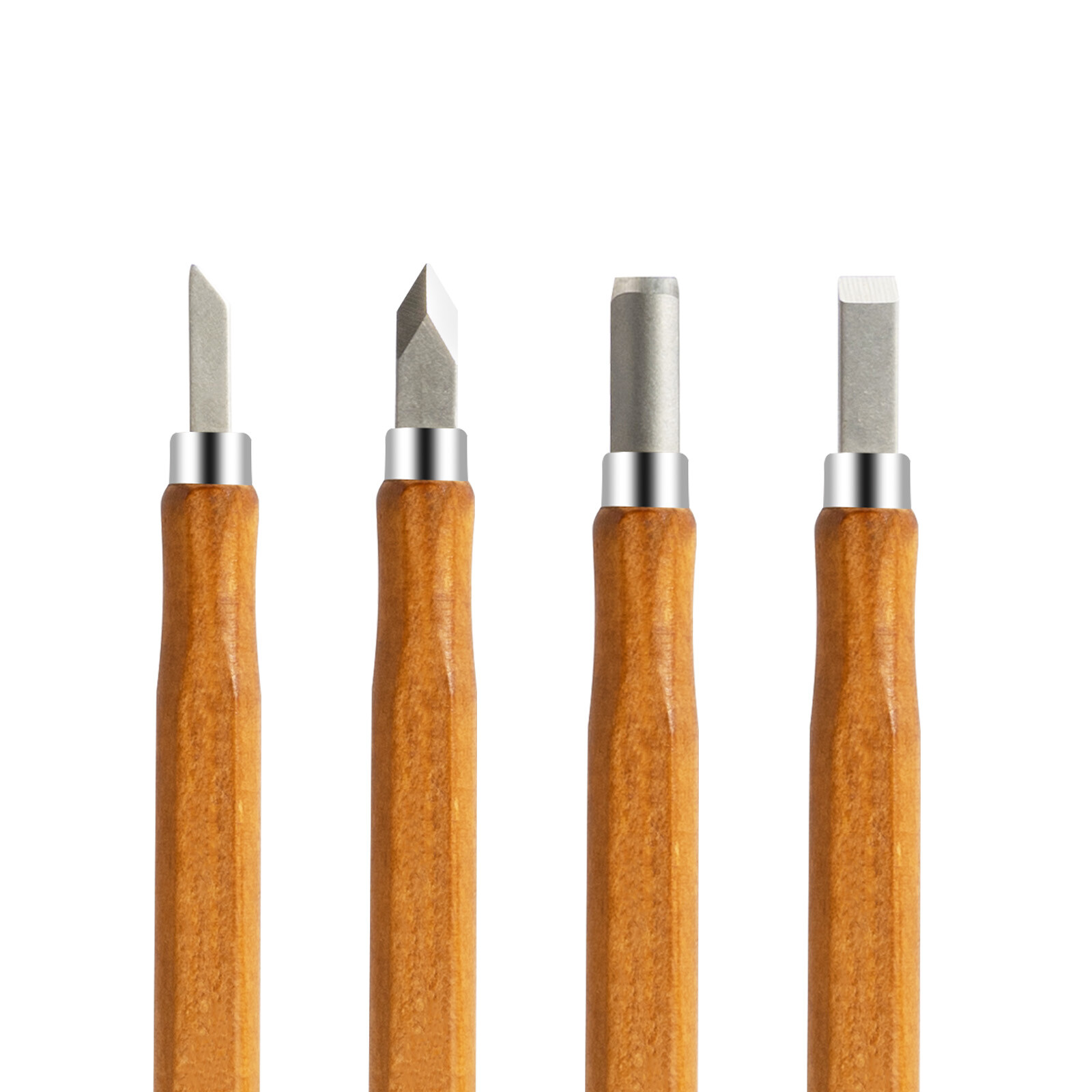 12Pcs Silver& Brown Carving Tools For Printmaking& Cork Carving W/ Storage Box