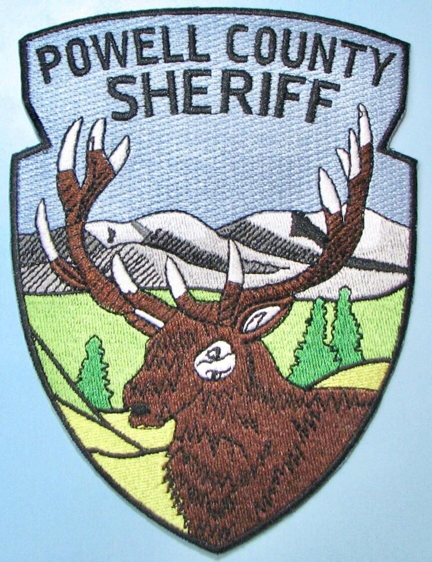 Deer Lodge, MT Powell County, Sheriff's Office Patch 4"X5.5". PP32.