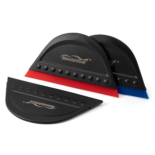 Window Tint Squeegee Black Small Scraper for Vinyl PPF Tools, 3 PCS Different