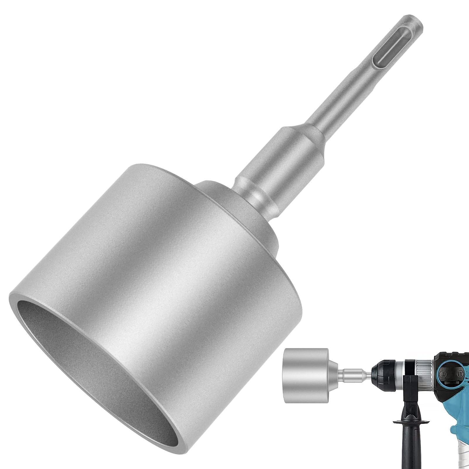 SDS Plus T-Post Ground Rod Driver, 30/45/65mm Forged Steel Drill Bit Driver, ...