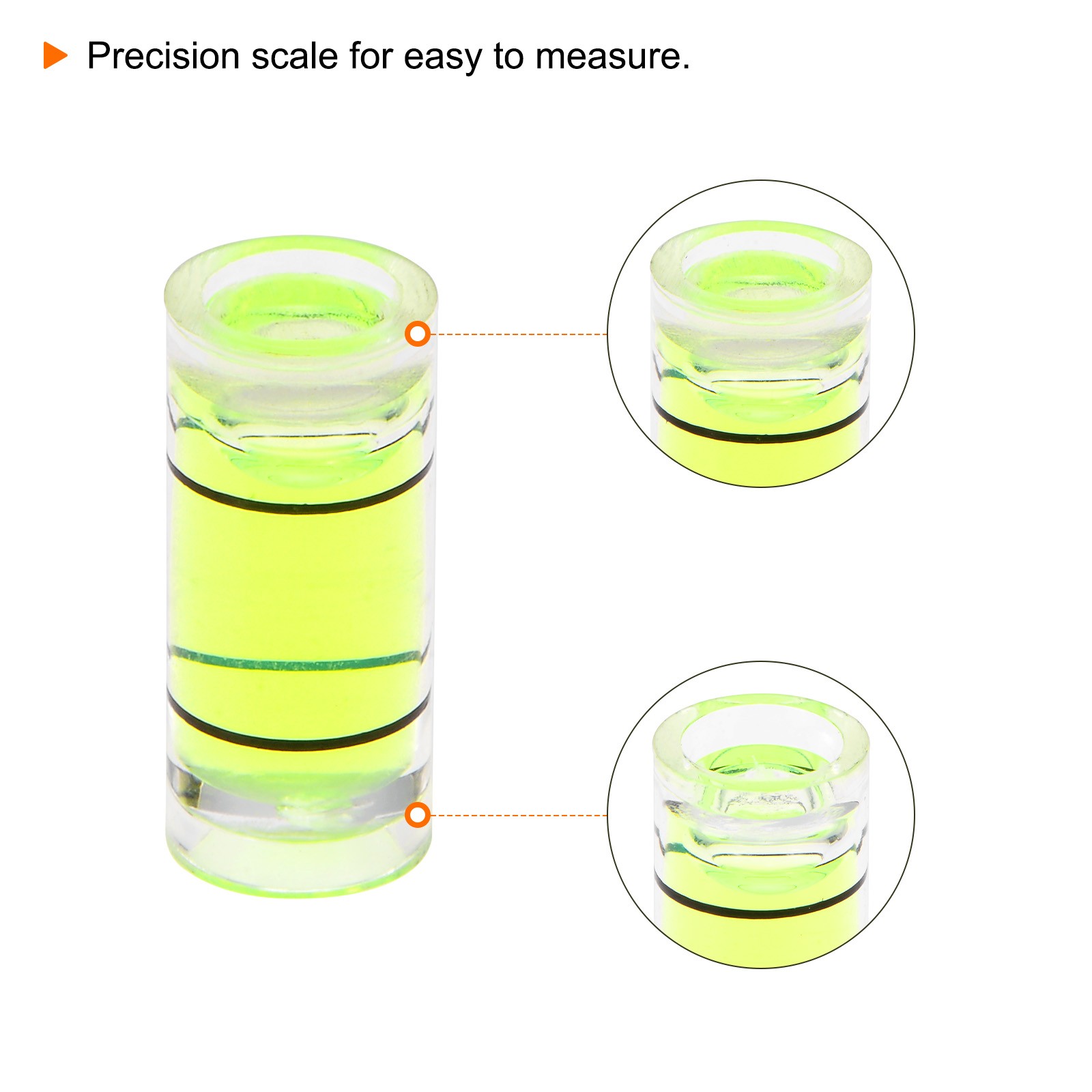 10pcs Small Cylindrical Bubble Level Vials 7x16mm Levels Measuring Tools