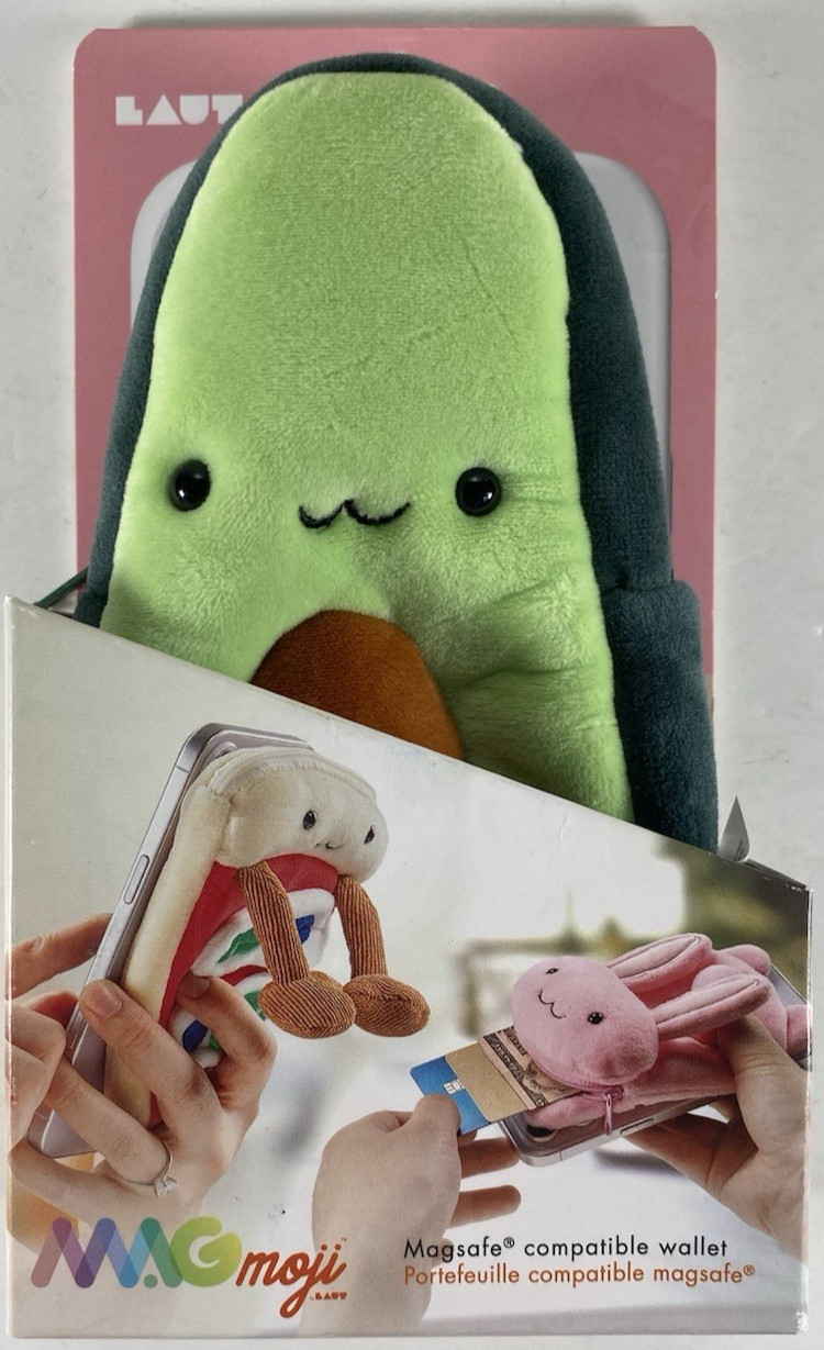 MAGMOJI Plush Wallet, MagSafe Compatable, Has Universal Mounting Ring - Avocado