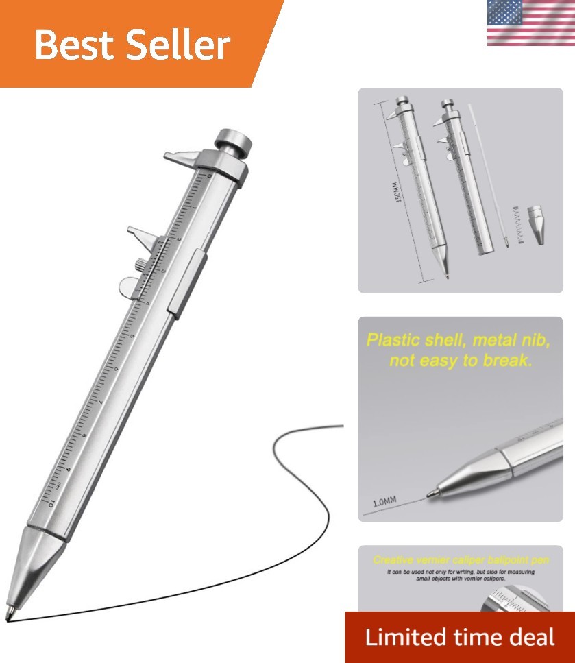 Portable 2-in-1 Measuring Pen with 0-100mm Vernier Caliper - Ideal for Daily Use