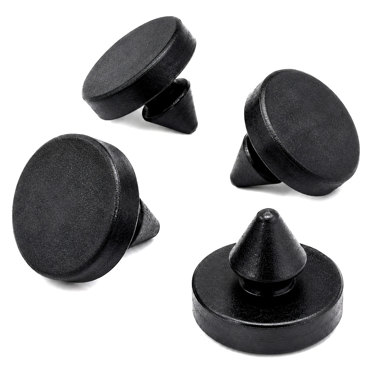 1/4" Hole Ridged Push-In Silicone Rubber Feet 1/2" OD 1/8" H Fits 1/16" Panels