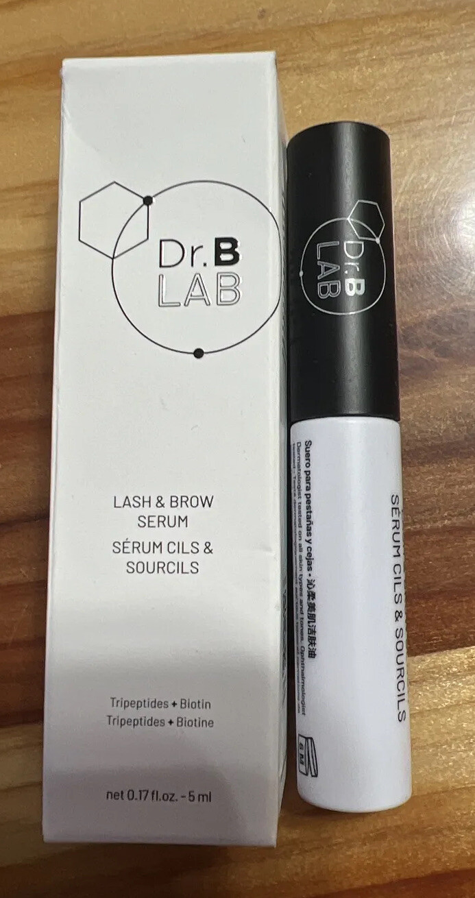 Dr Brandt Dr. B Lab Lash & Brow Serum Biotin Conditioning 0.17 Oz NIB Free Gift