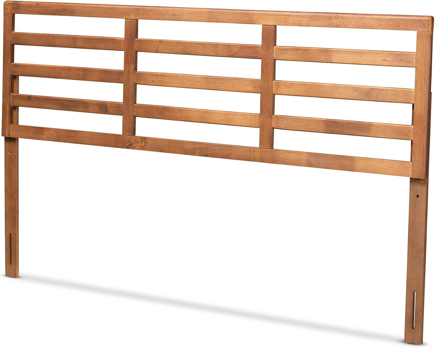 Akemi Modern and Contemporary Ash Walnut Finished Wood King Size Headboard
