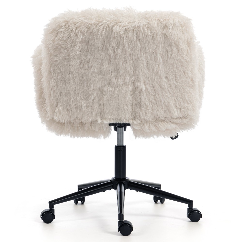 Leisure chair with 5-speed adjustable armrests, wheels, and a rotatable backrest