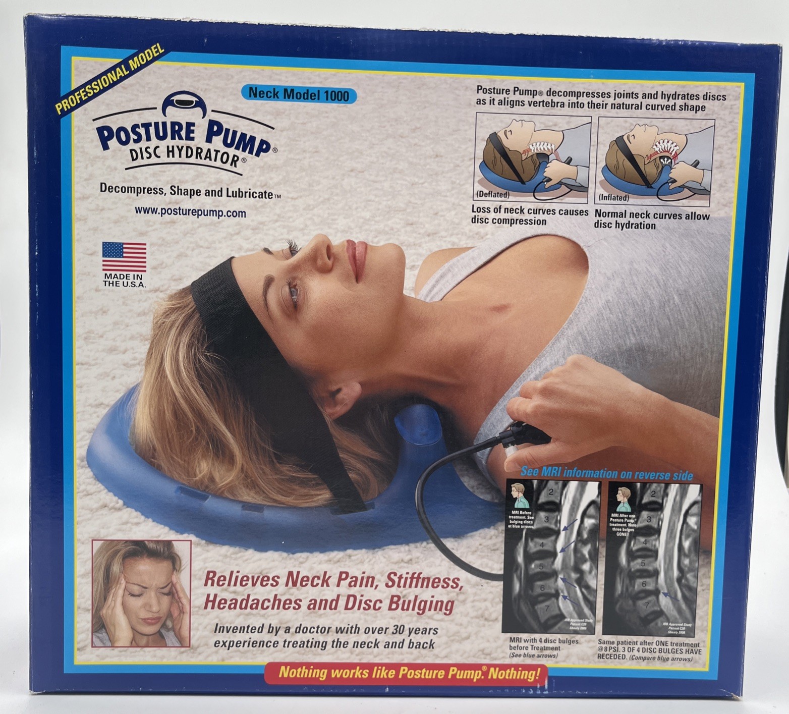 Posture Pump Disc Hydrator Professional Model 1000 in Original Box Made In USA