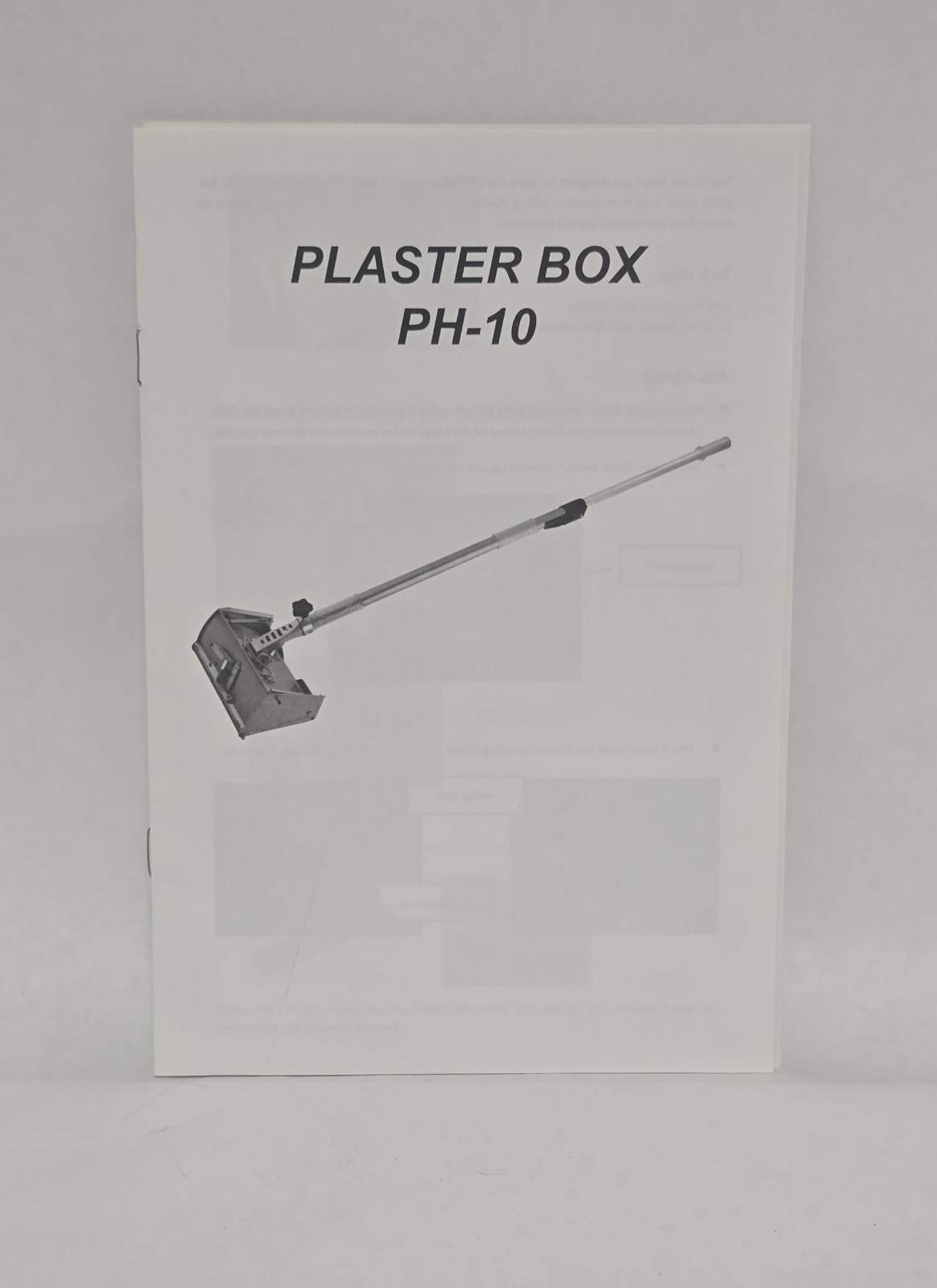 10" DRYWALL FLAT FINISH PLASTER BOX WITH EXTENSION HANDLE