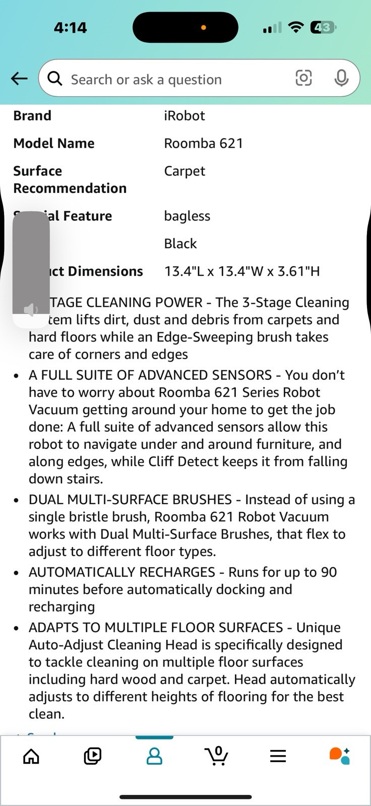 irobot  Roomba 621