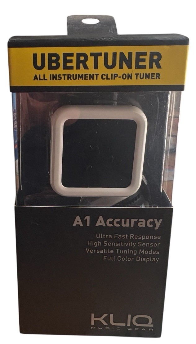 Kliq UberTuner Clip on Tuner for All Instruments With Guitar Bass Violin Clipon