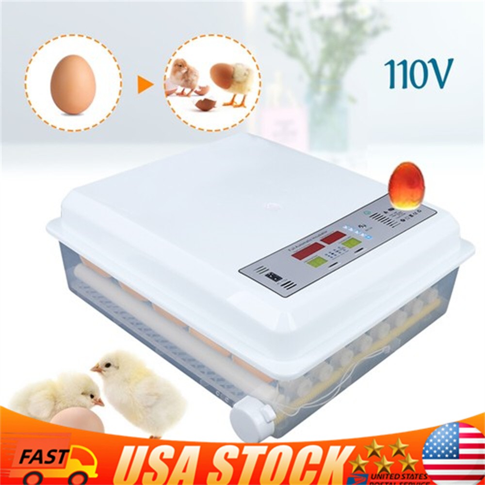 64 Eggs Incubator Digital Automatic Turning Hatcher Chicken Farm Hatching Eggs
