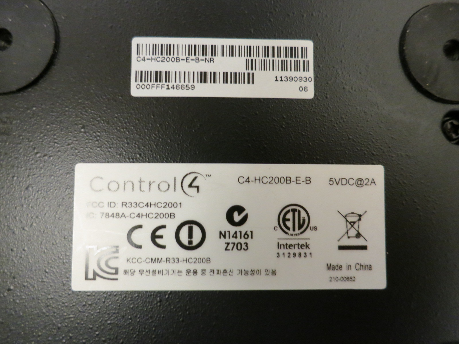 Control 4 Home Controller HC-200 C4-HC200B-E-B With Power Supply