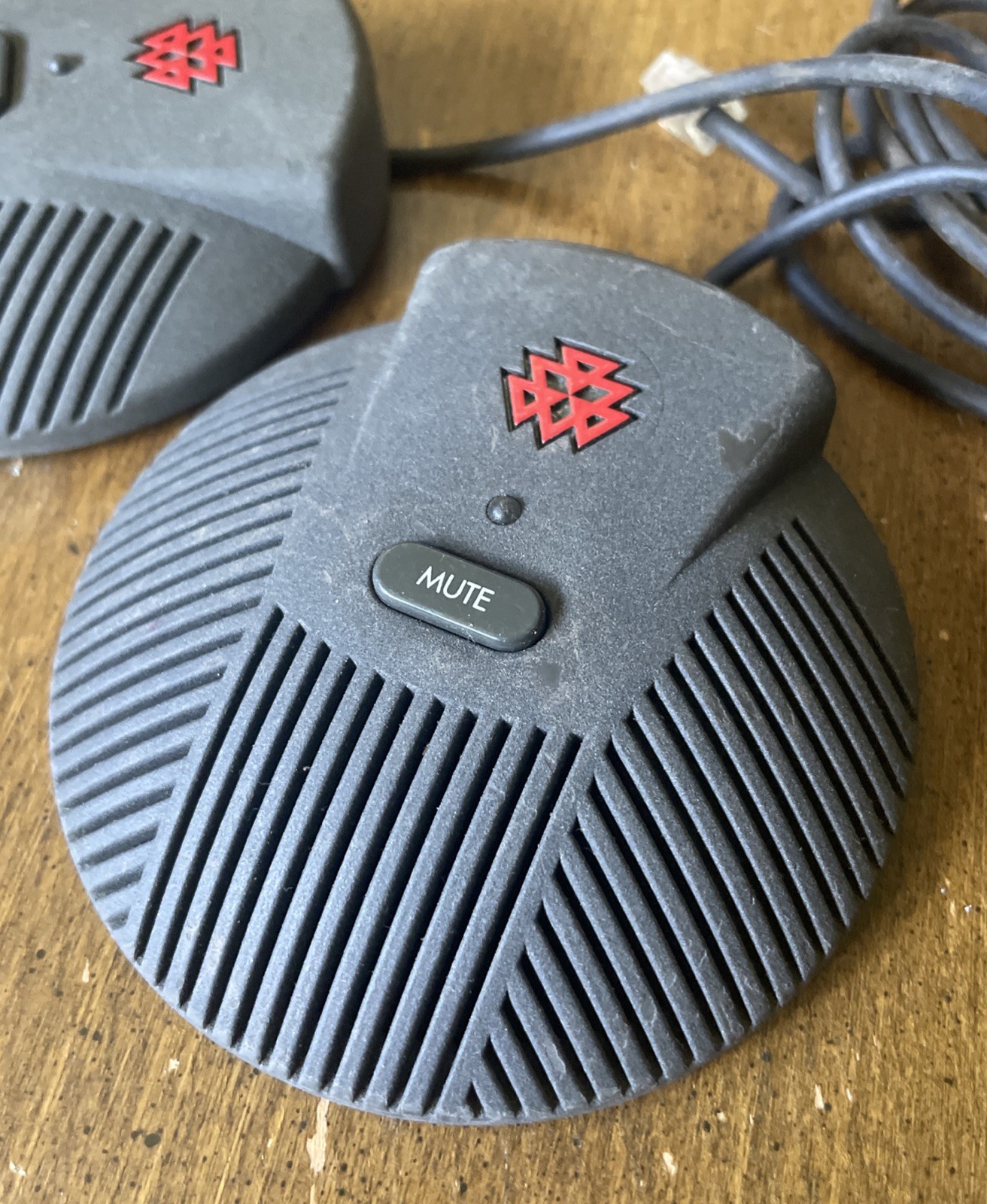 2 x Polycom SoundStation EX External Microphone 2201-00698-001-F w/ Cable PAIR