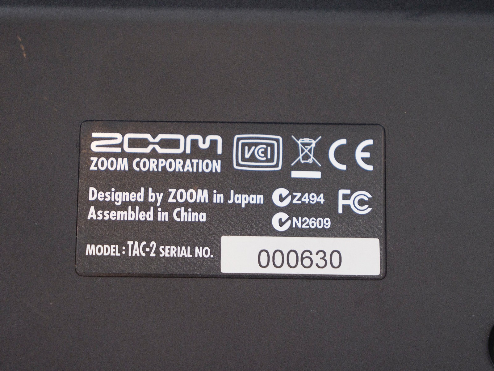 ZOOM TAC-2 Thunderbolt Thunderbolt Audio Interface, used shape
