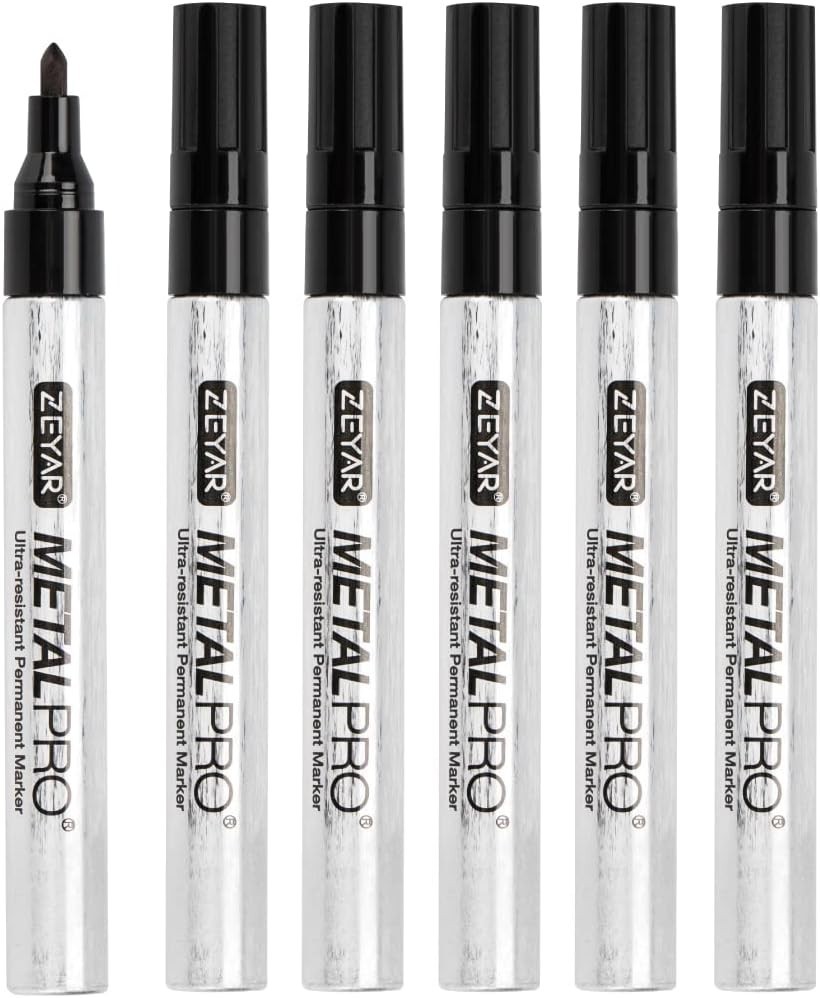 6pcs Oil Based Paint Pens for Tombstone Repair-Paint Marker Pen-Waterproof (New)