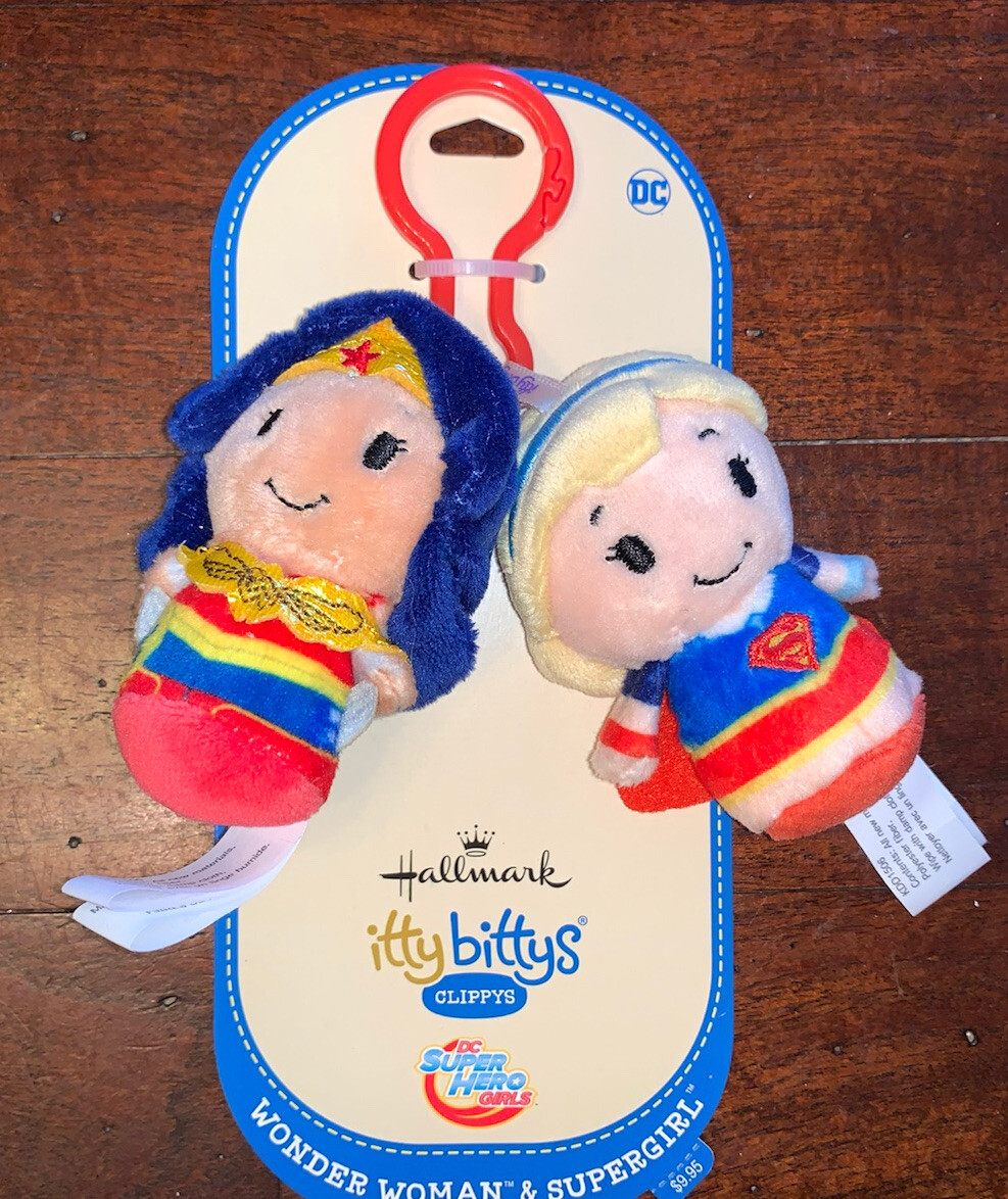 Hallmark Itty Bittys Clippers DC Super Hero Girls Wonder Woman & Supergirl