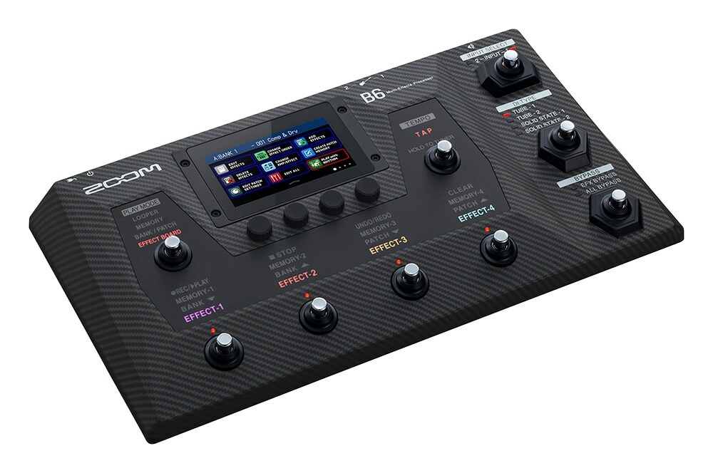 Zoom B6 Bass Guitar Multi-Effects Pedal Processor DI Modeling Capabilities