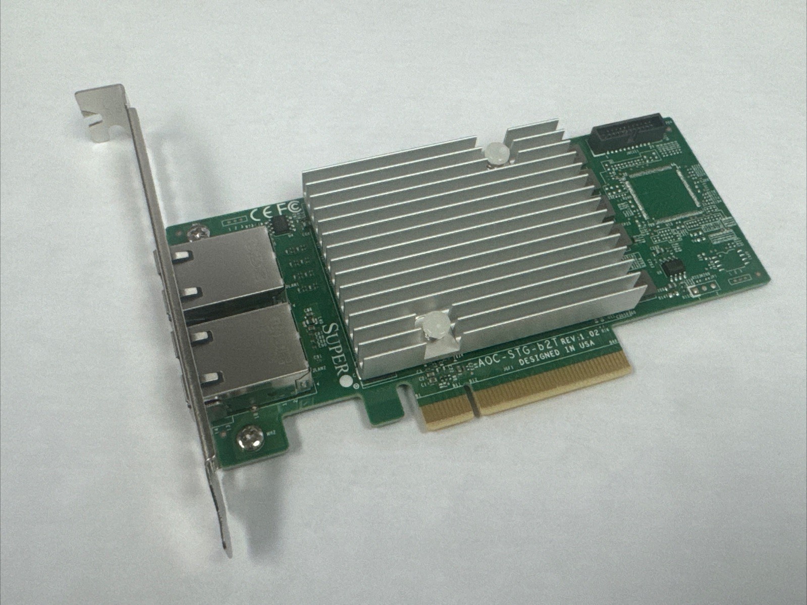 Supermicro AOC-STG-b2T Dual Port 10GbE RJ45 10GBase-T NIC Broadcom 57416 PCIe
