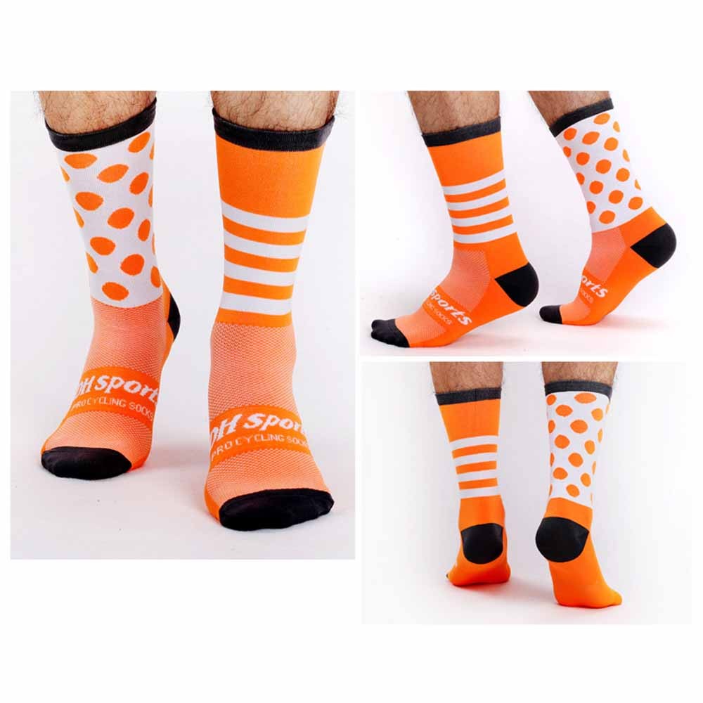 Pro Cycling Socks Men Women Riding Bicycle Sports Ankle Socks XC MTB BMX Orange