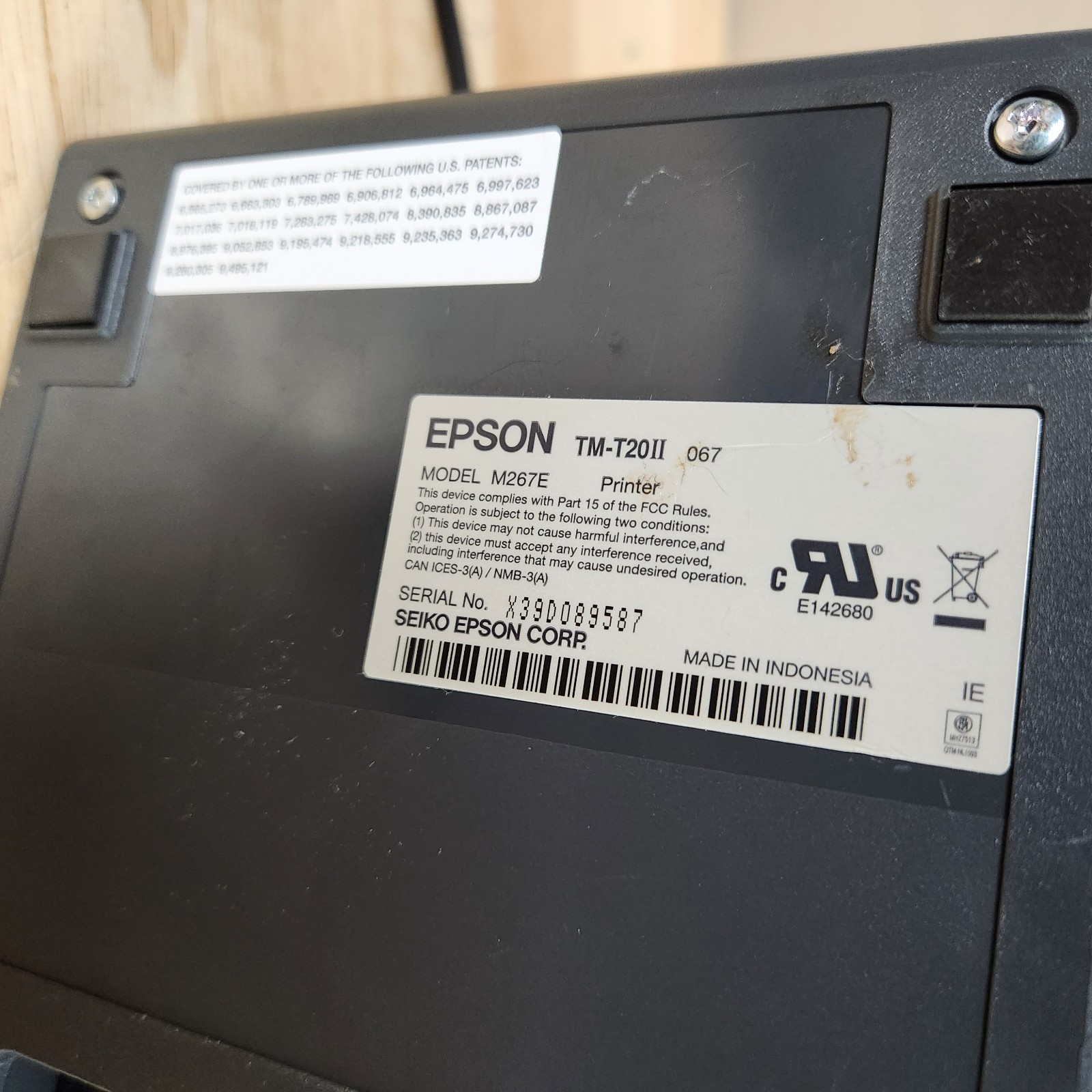 Epson TM-T20II M267E Compact Thermal POS Receipt Printer USB LAN