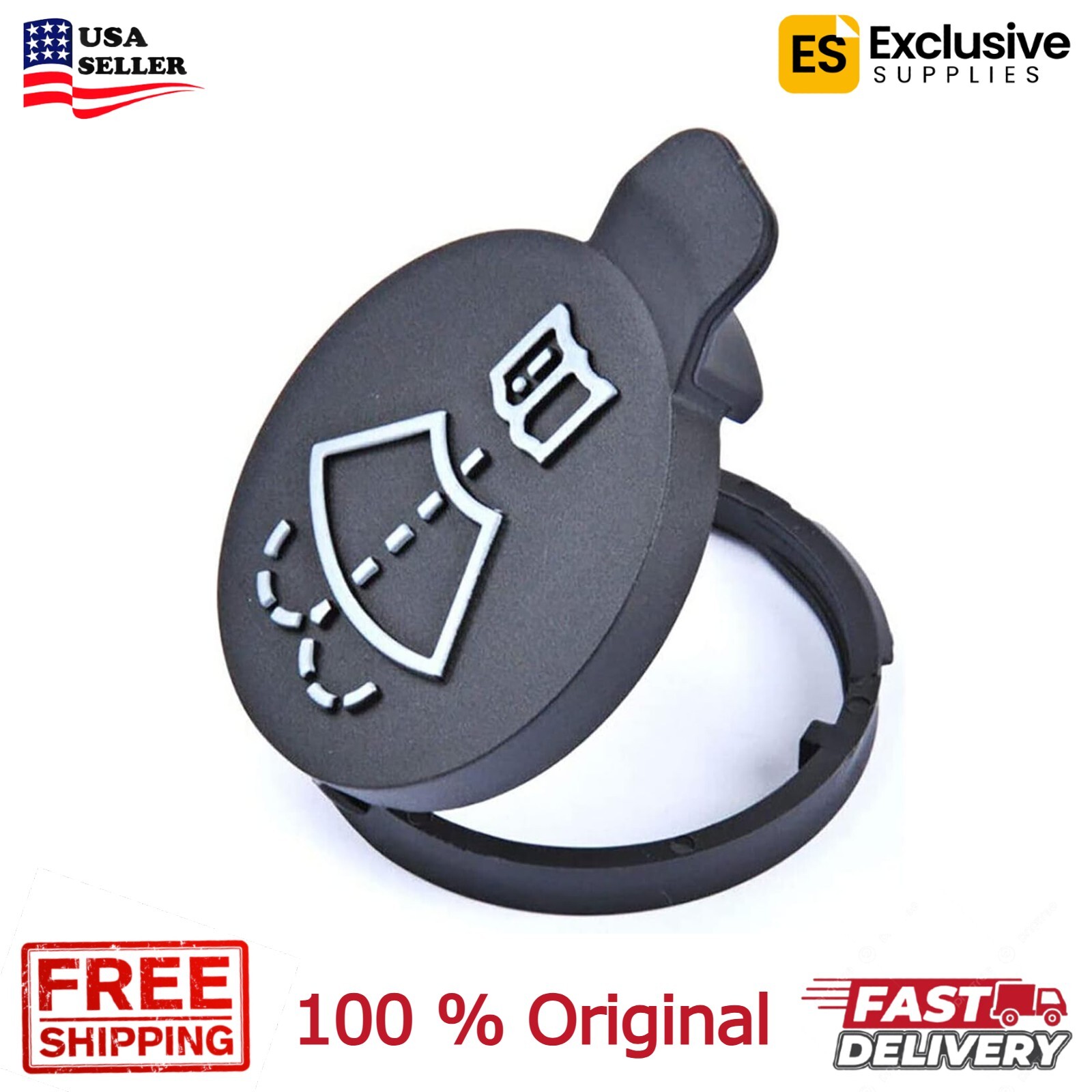 Washer Fluid Cap for Chevy, Buick, Cadillac, GMC – 1PC Black Reservoir Cover