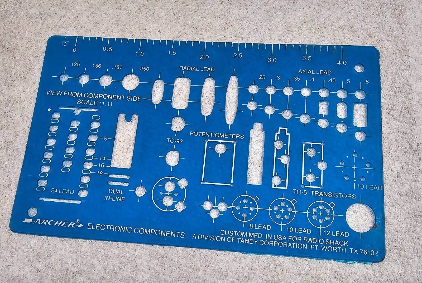 Archer Radio Shack Stencil Sheets: PC Designer Series; Electronic Components