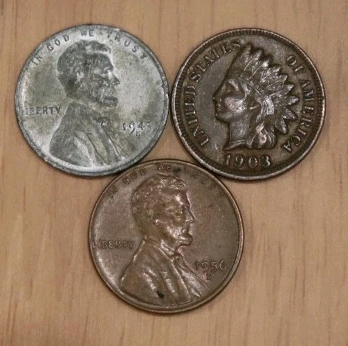 Indian Head, Steel Penny, And Wheat Penny Set