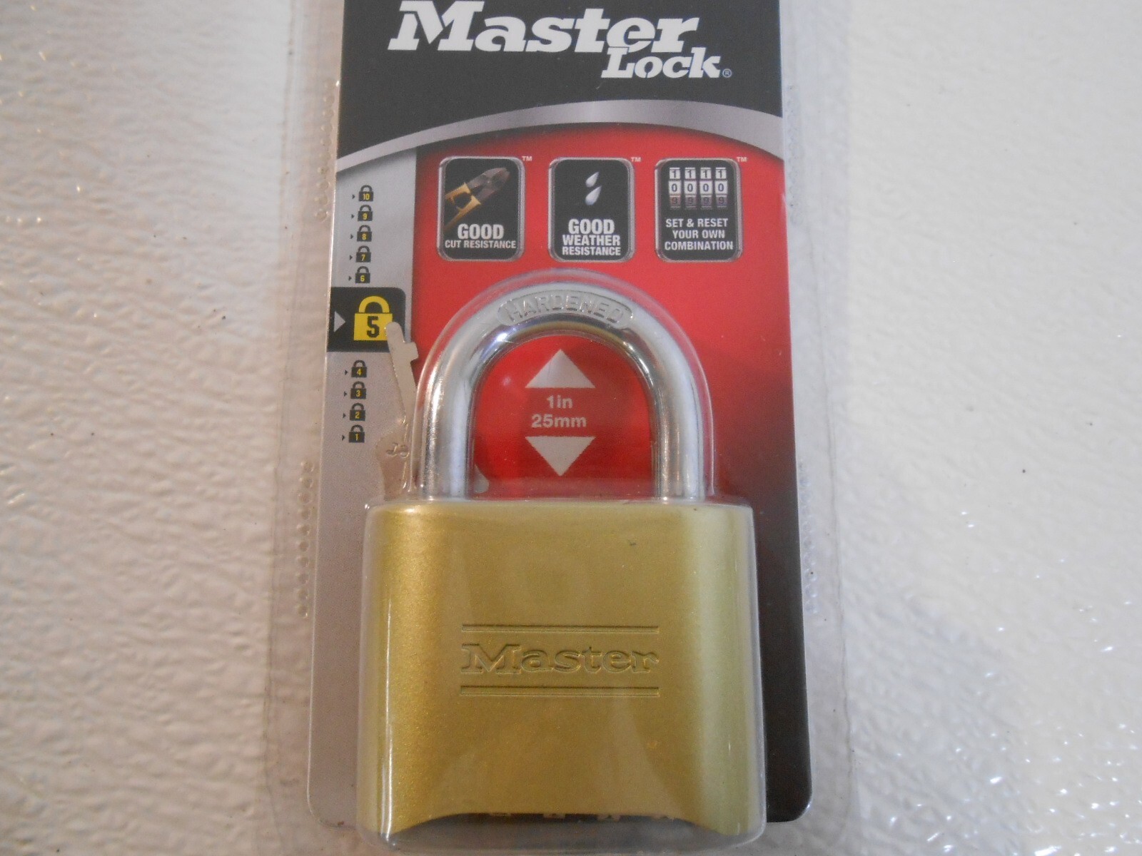 Master Lock Combination Padlock, Set your own combination, Sinlge Pack 175D 1"