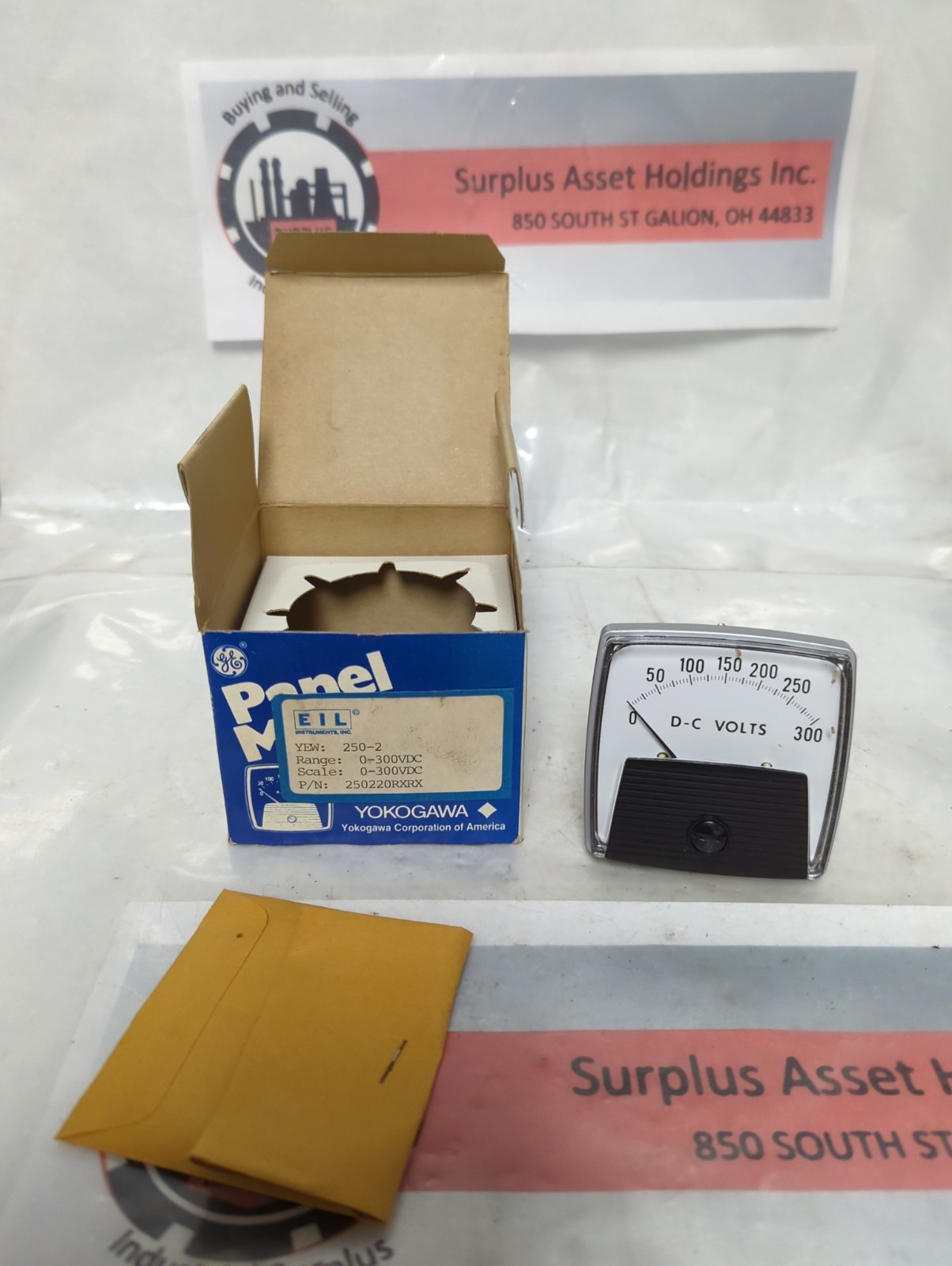 GE,250220RXRX,PANEL METER 0-300VDC NOS