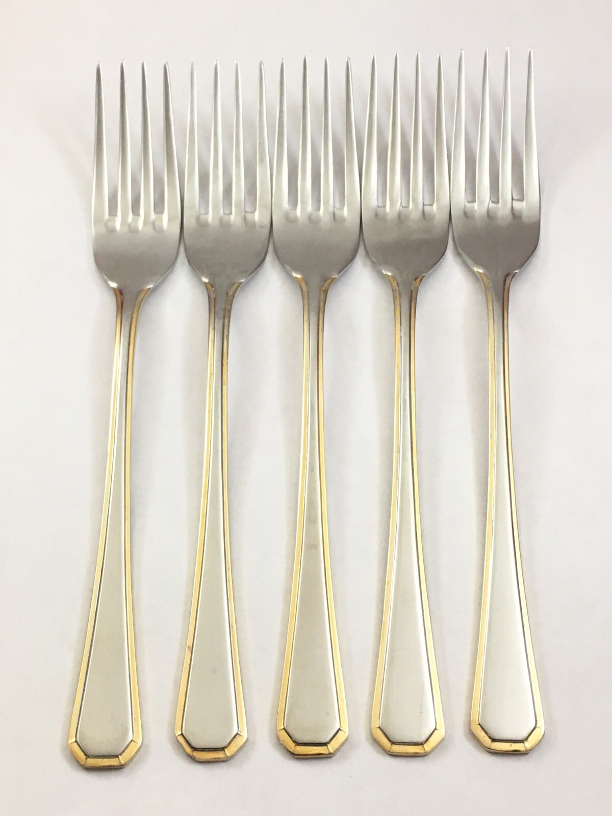 Lot Of 5 Oneida Golden Katherine 18/10 Stainless Salad Forks 7 1/4" Korea