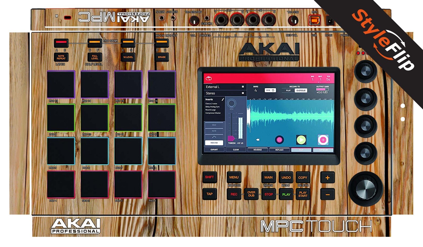 Akai MPC Touch  | Wood 4 | Protective Decal | StyleFlip Skins