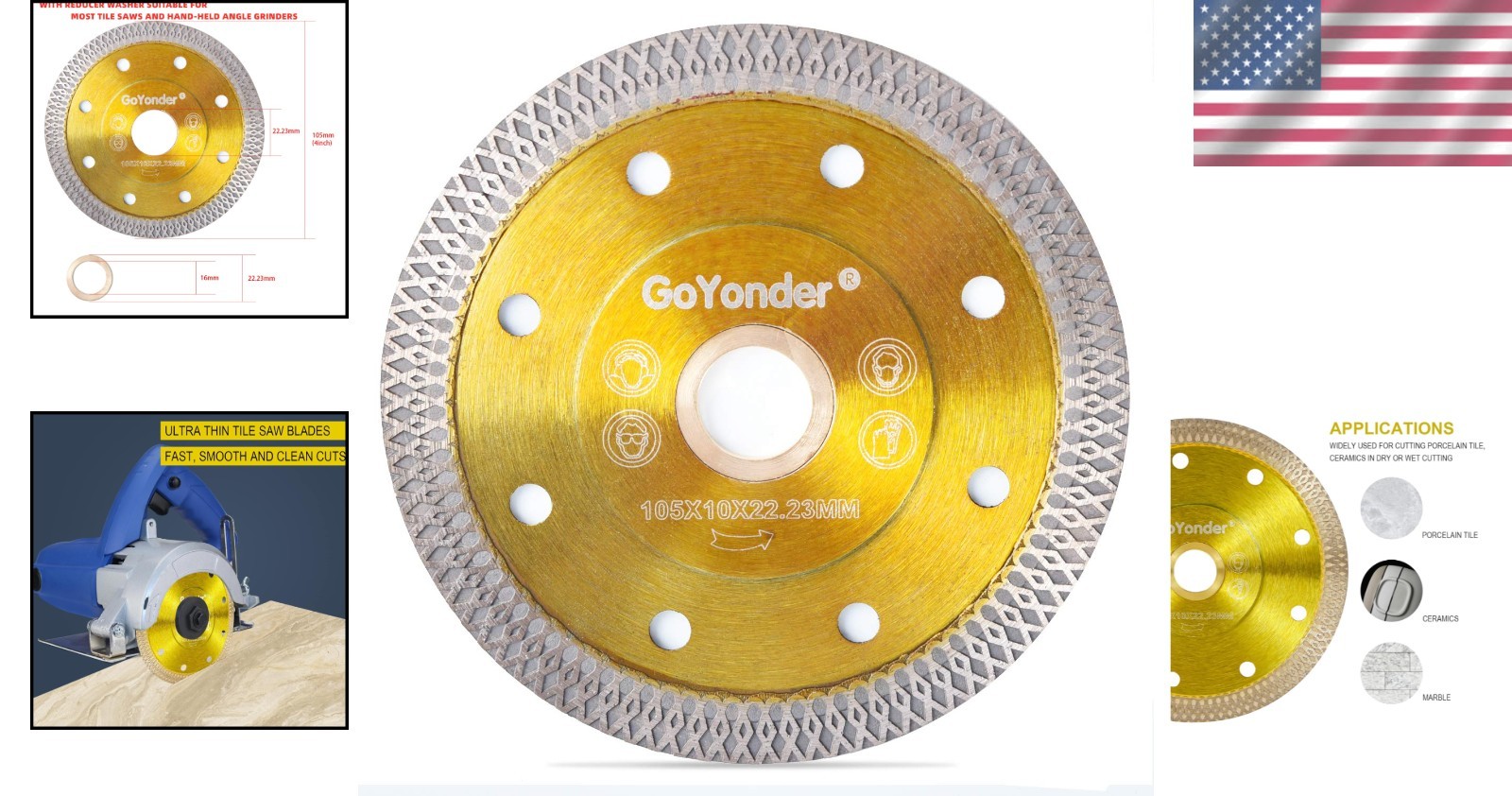 4 Inch Diamond Blade for Wet/Dry Cutting - Precision & Versatility